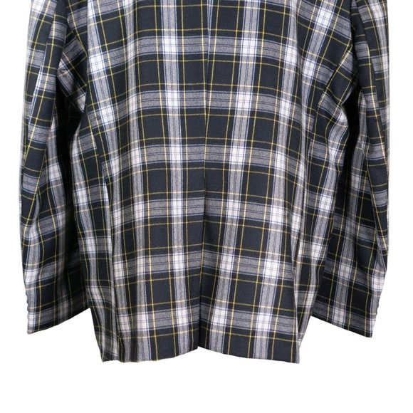 Mens Blazer Green Blue Yellow Plaid Check Formal Wool Suit Jacket Sport Coat 48R - Picture 8 of 8